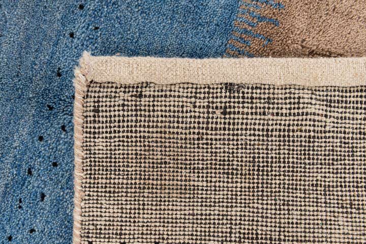 4' 6 x 6' 8 Hand Knotted Gabbeh Wool Rug