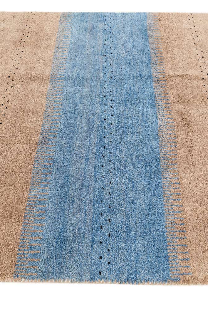 4' 6 x 6' 8 Hand Knotted Gabbeh Wool Rug