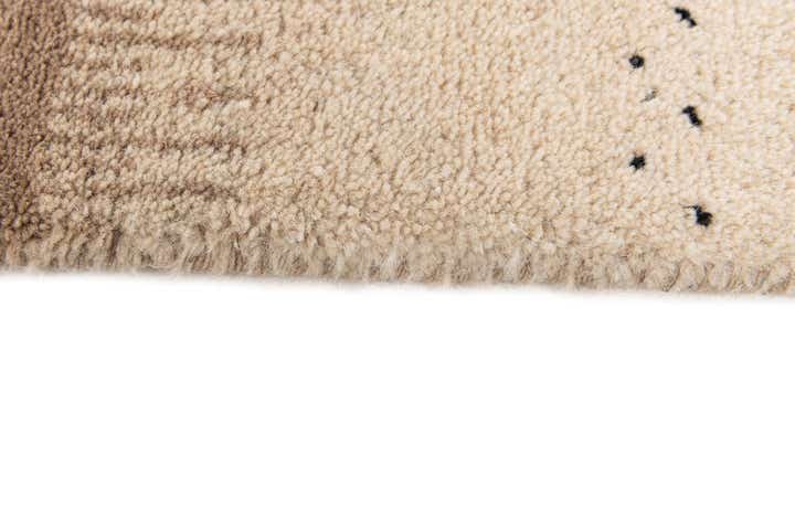4' 6 x 6' 8 Hand Knotted Gabbeh Wool Rug