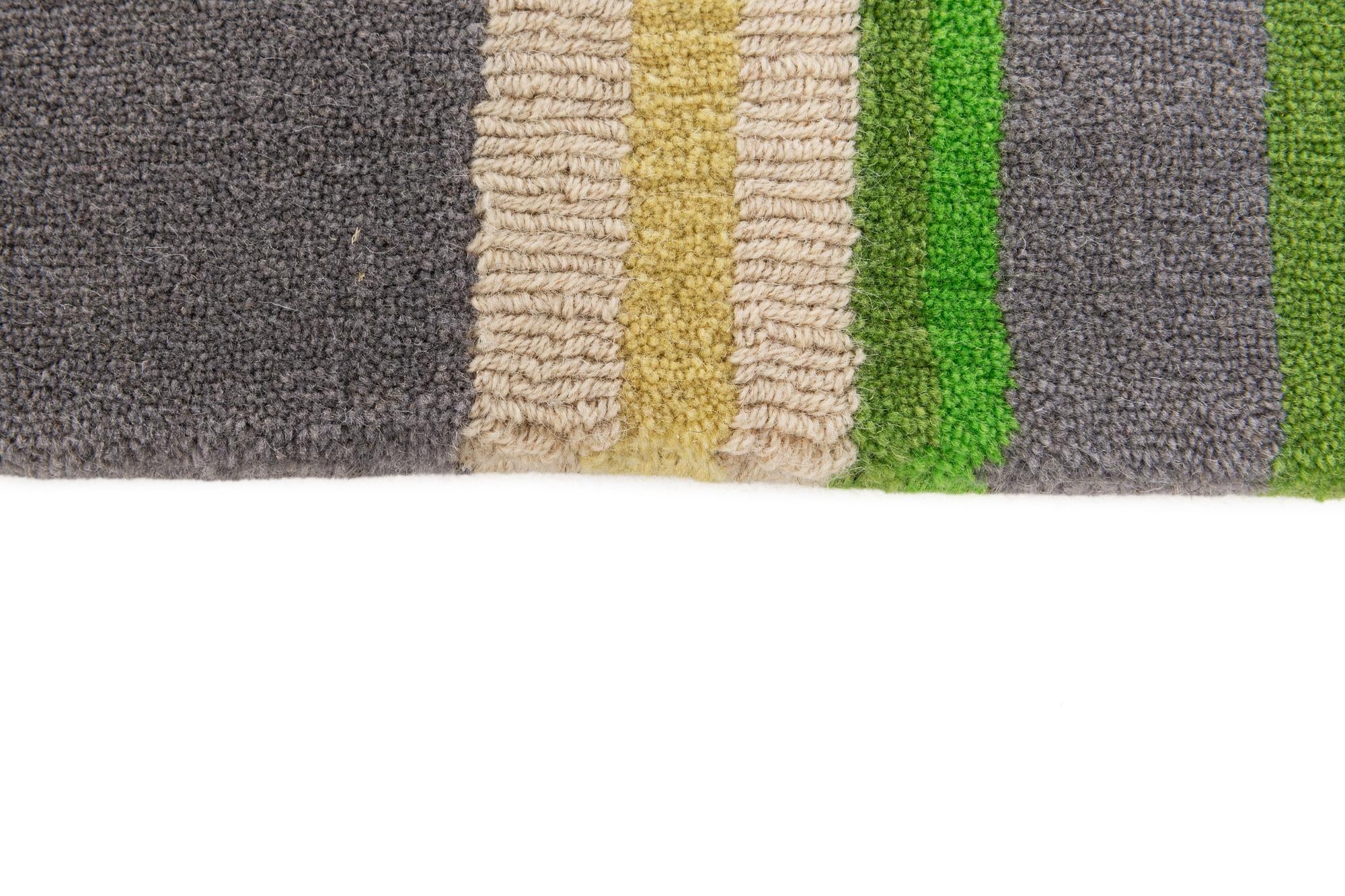 5' 7 x 7' 9 Hand Knotted Gabbeh Wool Rug