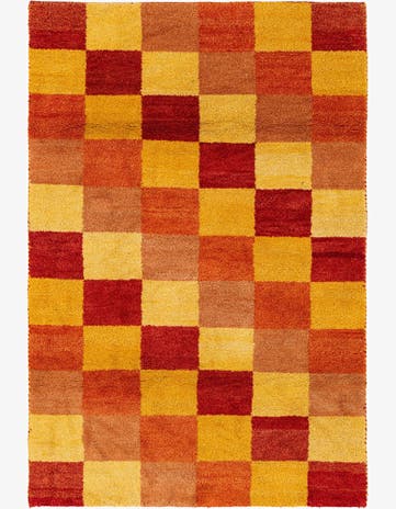 3' 11 x 5' 11 Hand Knotted Gabbeh Wool Rug