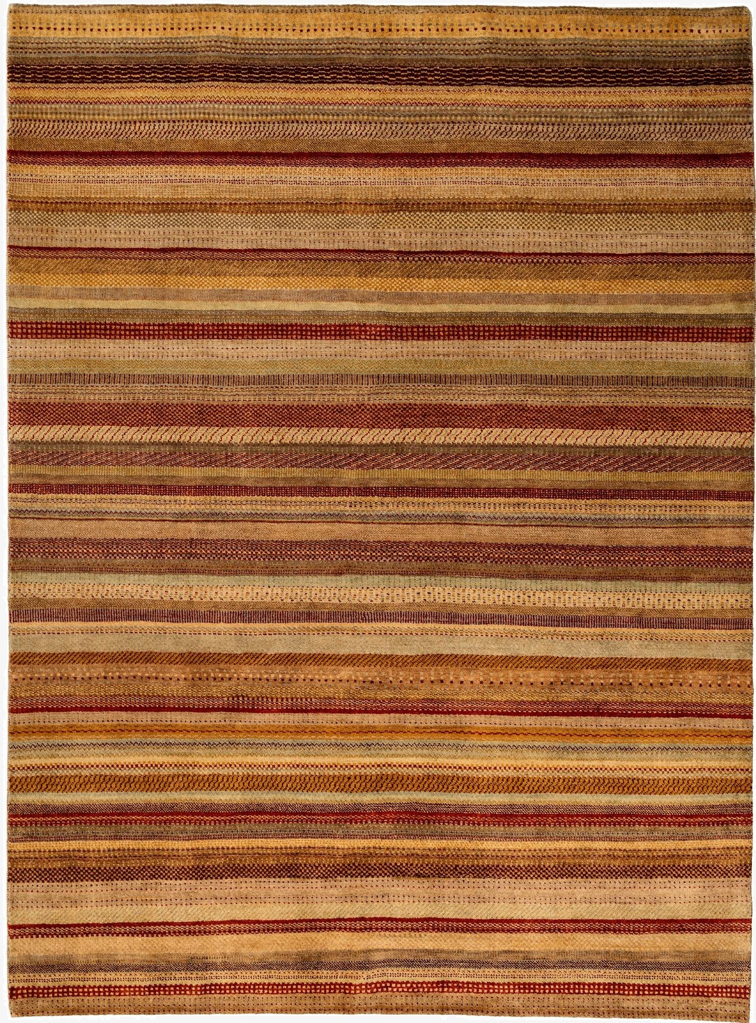 6' 6 x 8' 10  Hand Knotted Gabbeh Wool Rug