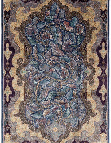 4' 9 x 7' 5 Ghom Design Rug