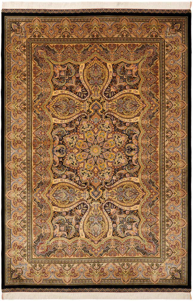 6' 6 x 9' 7 Ghom Design Rug