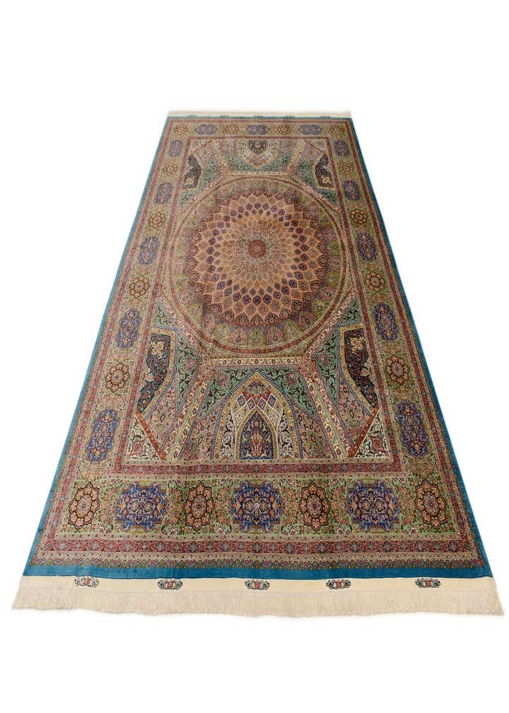 11' 3 x 16' 5 Ghom Silk Rug