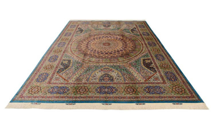 Detail image of 11' 3 x 16' 5 Ghom Silk Rug
