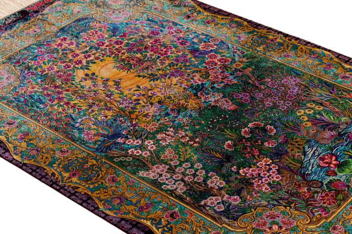 2' 7 x 4' 2 Ghom Silk Rug