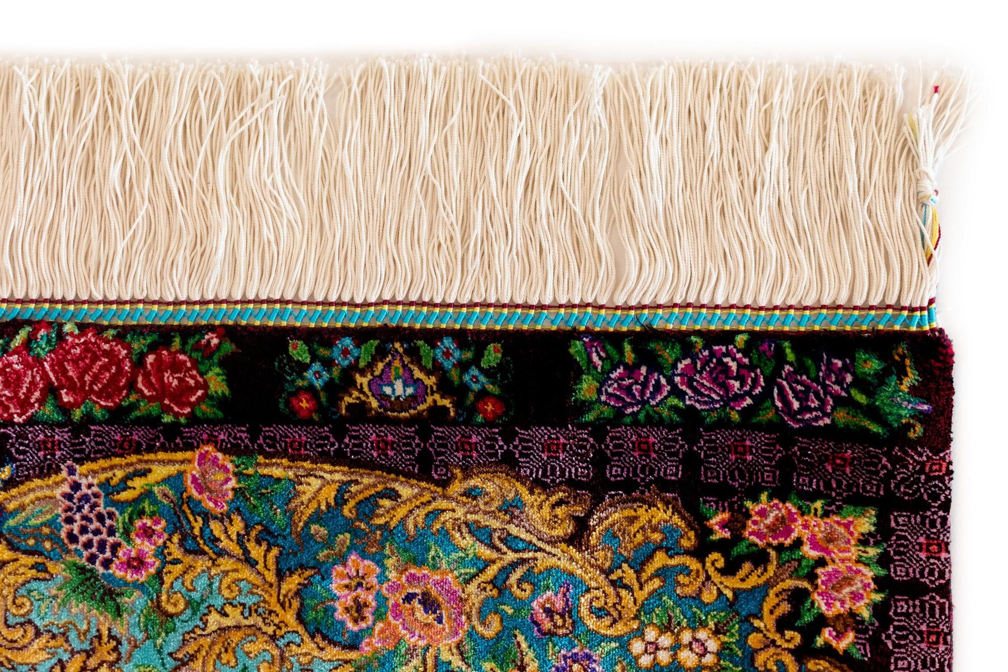 2' 7 x 4' 2 Ghom Silk Rug