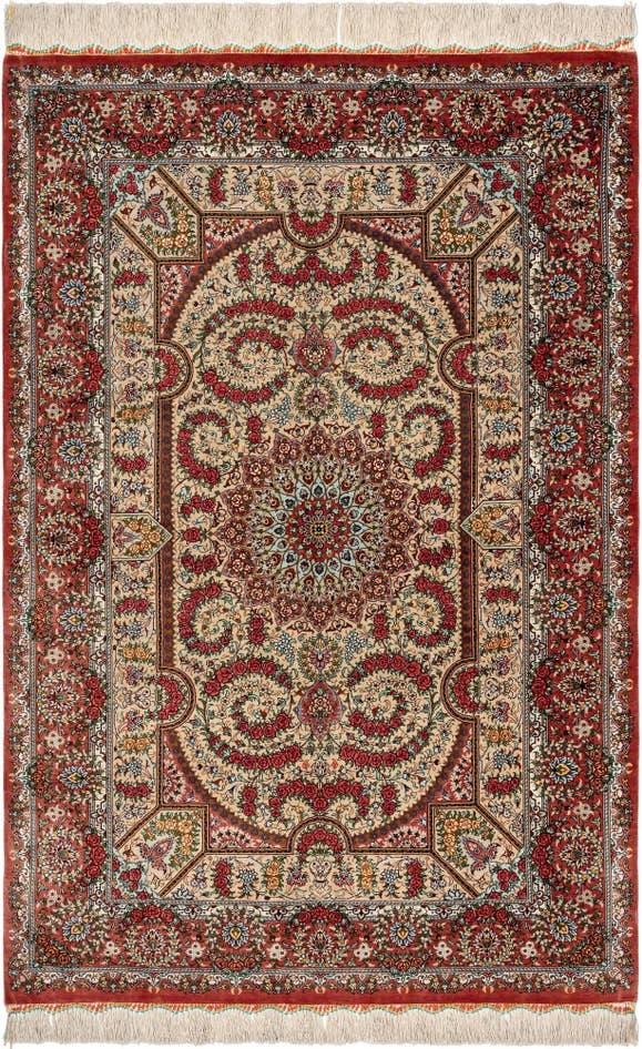 Detailansicht von 100cm x 150cm Ghom Silk Teppich