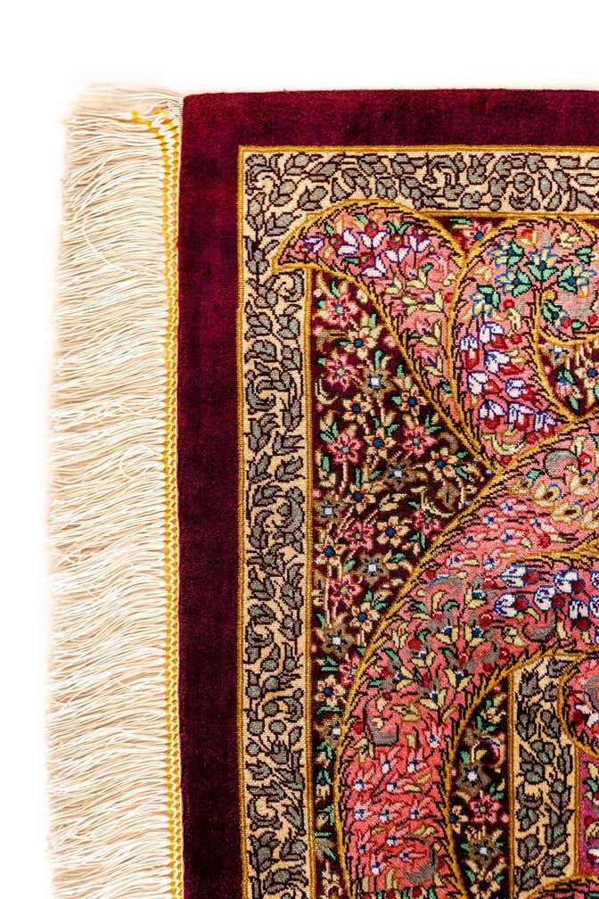 3' 3 x 4' 9 Ghom Silk Rug