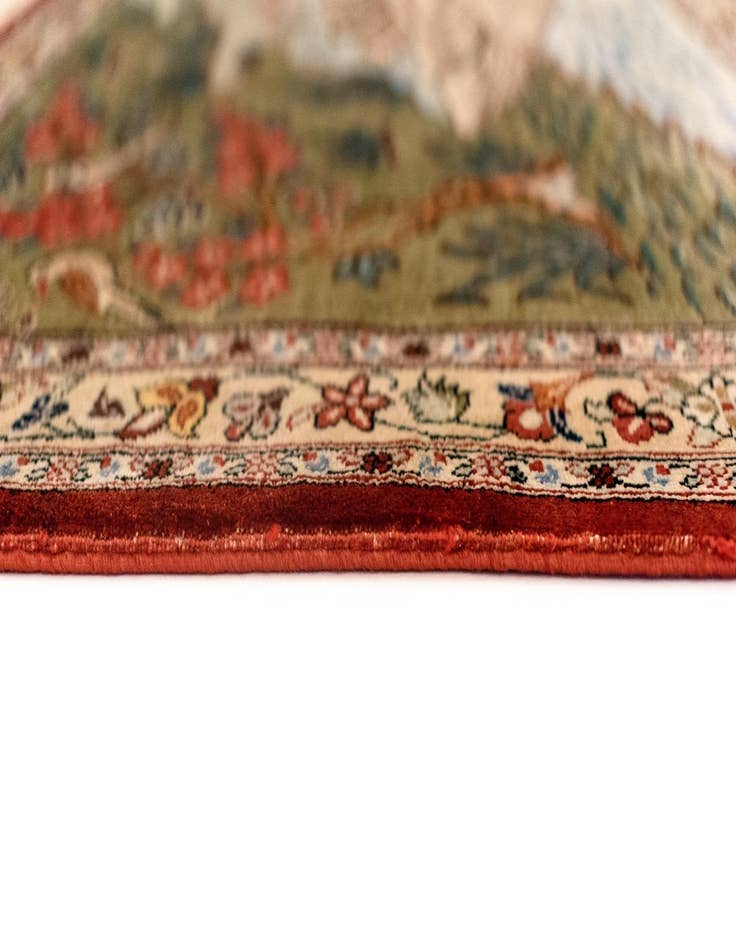 Detail image of 1' 7 x 2' 7 Ghom Silk Rug