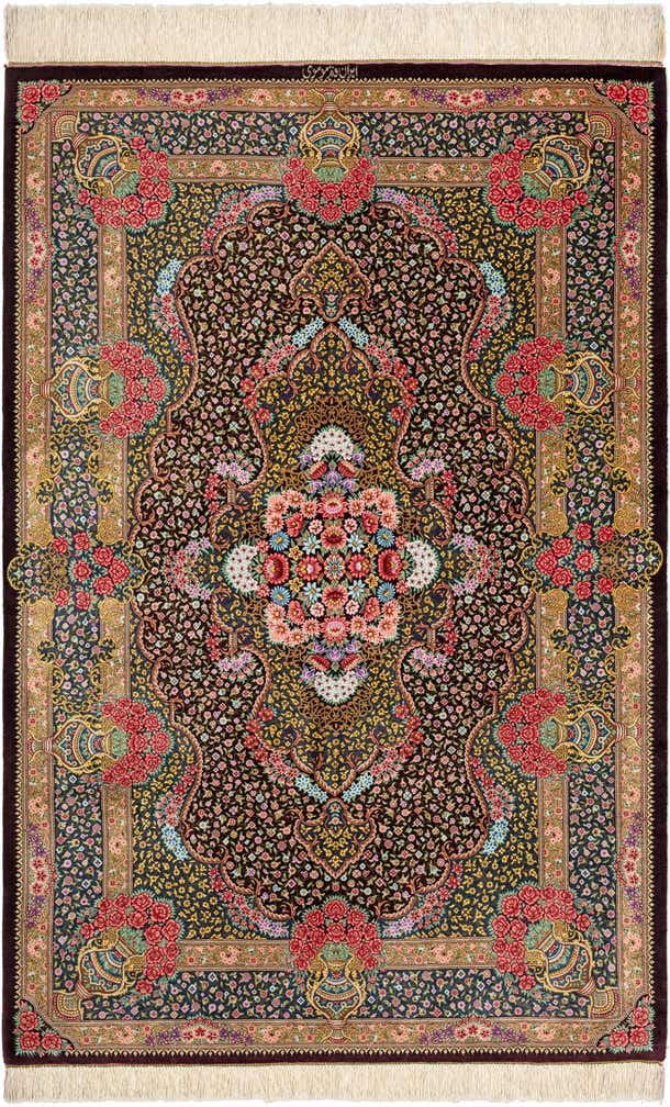 3' 3 x 5' 1 Ghom Silk Rug