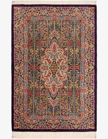 3' 3 x 4' 10 Ghom Silk Rug