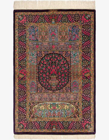 3' 3 x 5' 1 Ghom Silk Rug