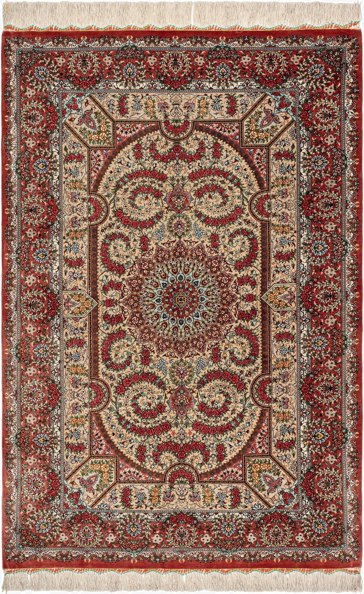 3' 4 x 5' Ghom Silk Rug