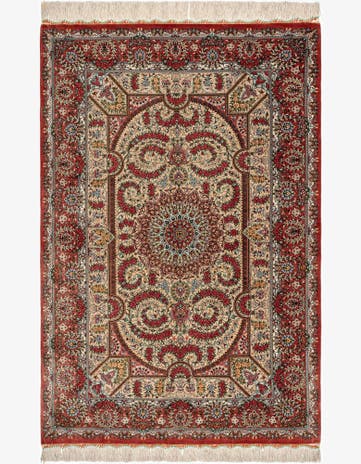 3' 4 x 5' Ghom Silk Rug