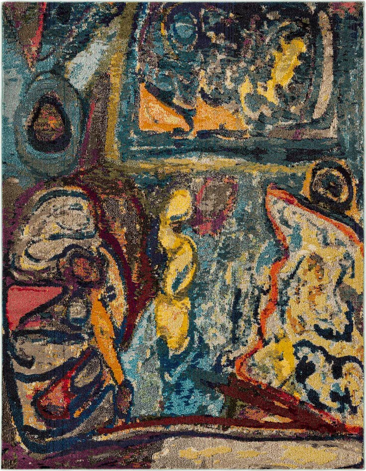 Detail image of 5' 3 x 8' Washable Haerfest Rug