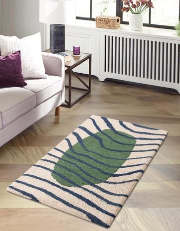 2' x 3' 1 Handtufted Wool Rug