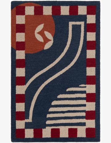 2' x 3' 1 Handtufted Wool Rug