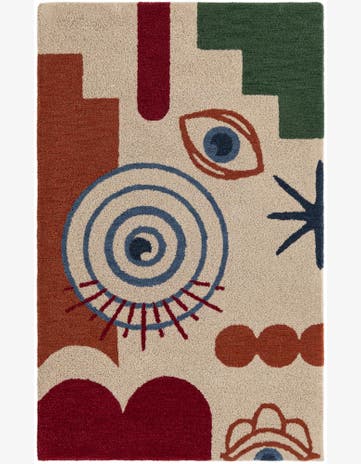 2' x 3' 1 Handtufted Wool Rug