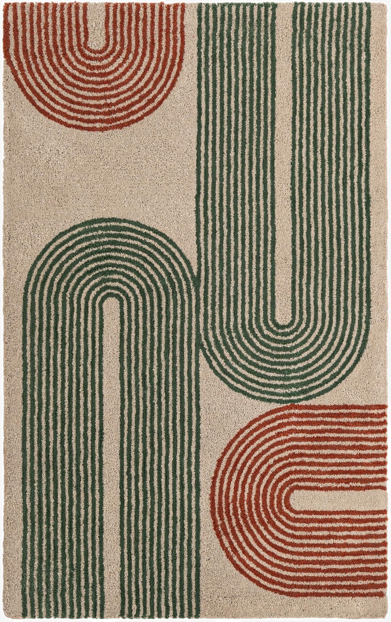 6' 1 x 9' Handtufted Wool Rug