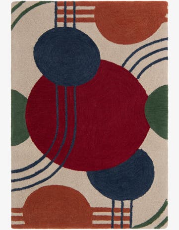 4' 1 x 6' 1 Handtufted Wool Rug