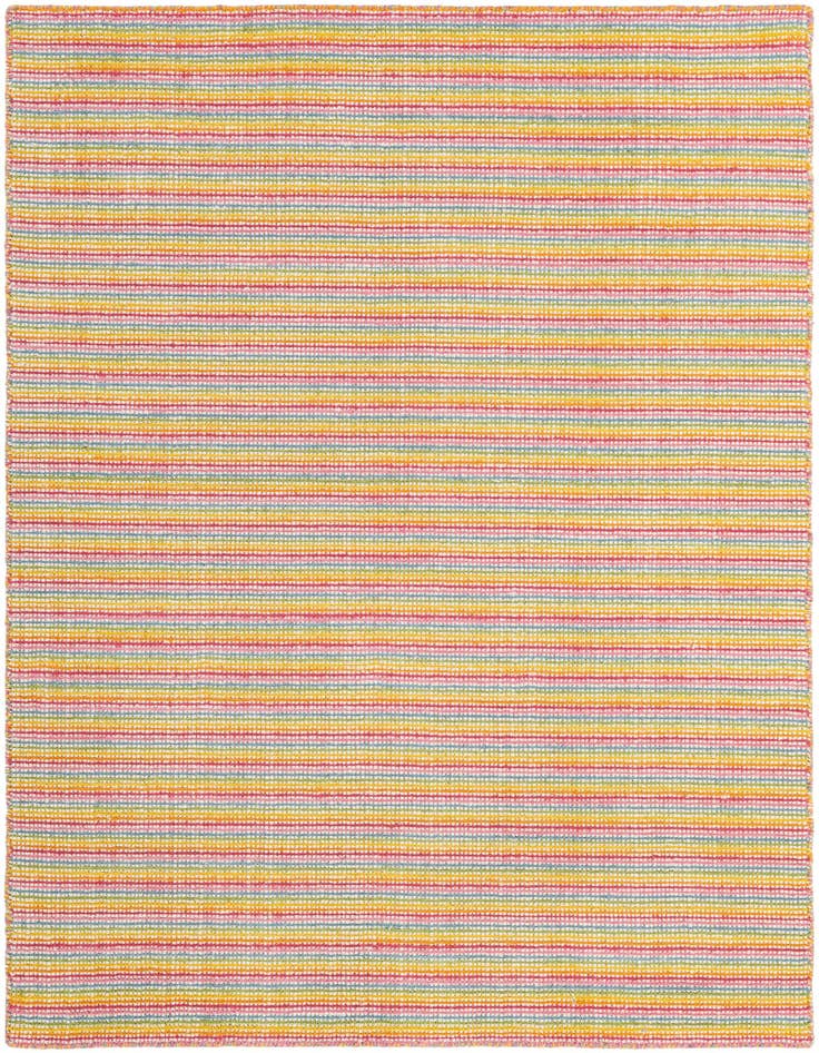 Detail image of 4' 1 x 6' 1 Hand Woven Happy Rugs Happy Home Wool