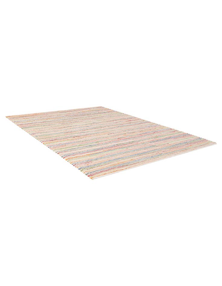 Detail image of 4' 1 x 6' 1  Hand Woven Happy Rugs Rainbow Weave