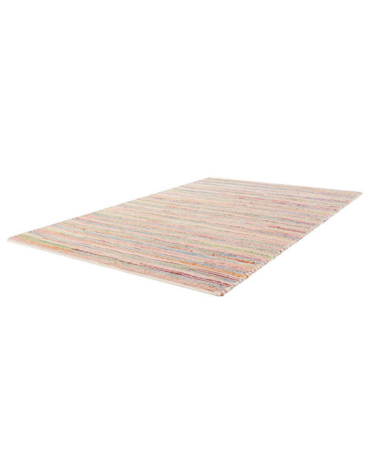 Detail image of 4' 1 x 6' 1  Hand Woven Happy Rugs Rainbow Weave