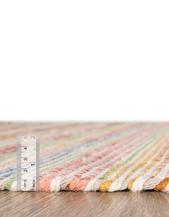 5' 1 x 8' Hand Woven Happy Rugs Rainbow Weave