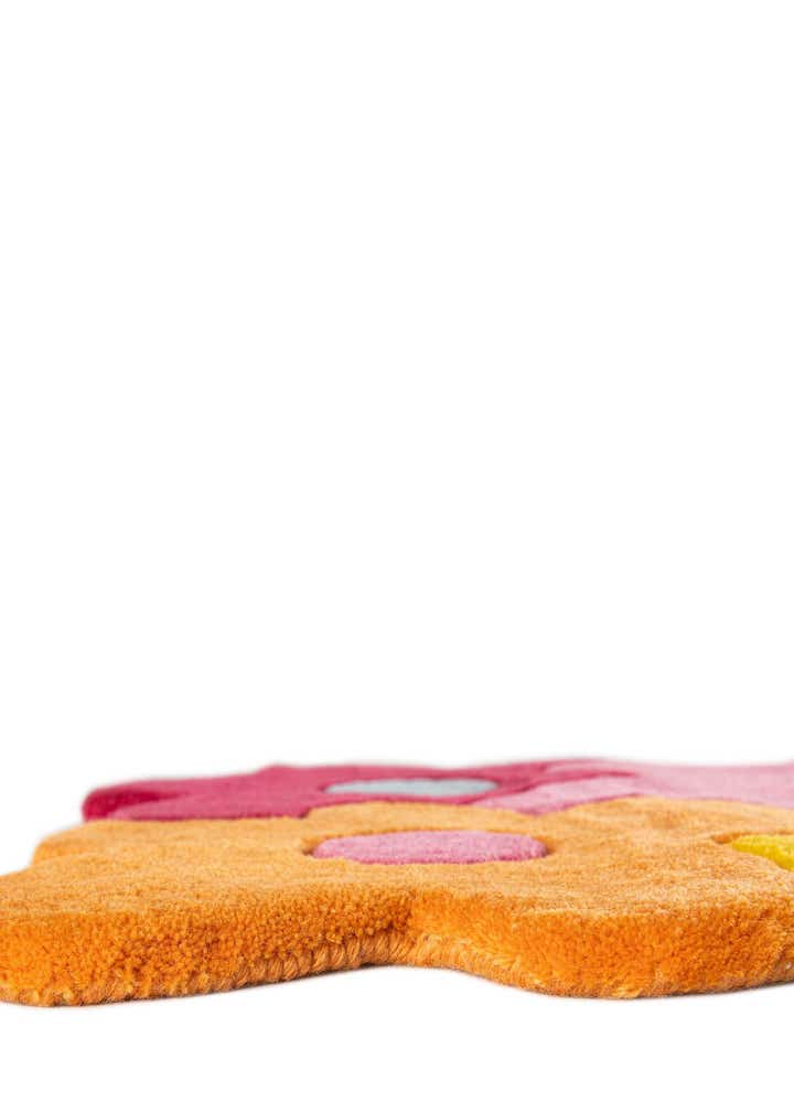 6' 11 x 10' Happy Rugs Fluffy Flowers Wool