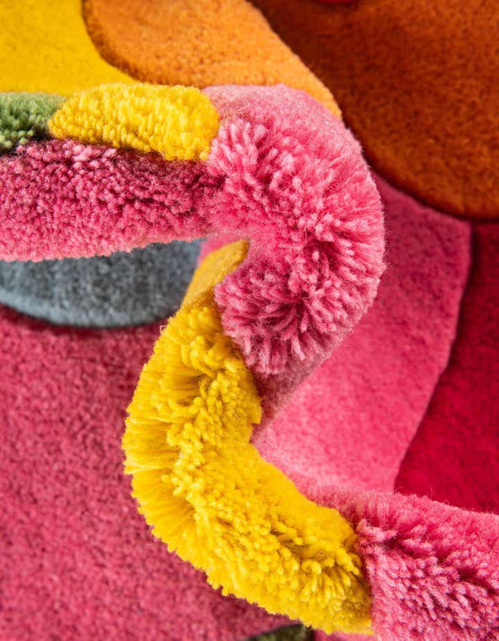 3' 8 x 5' 3 Happy Rugs Fluffy Flowers Wool