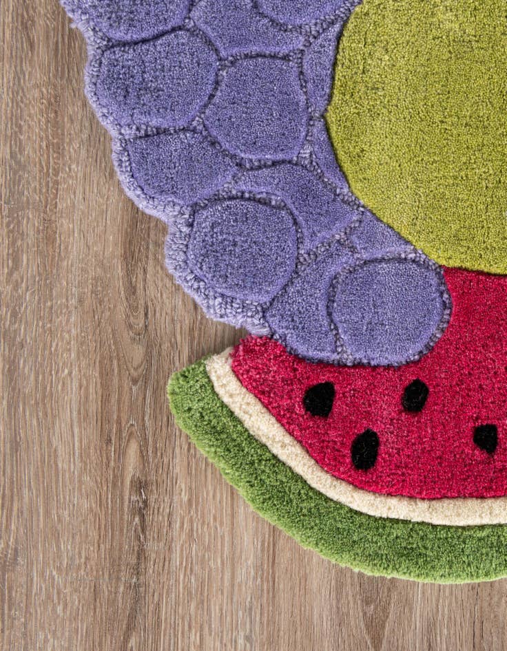 Detail image of 2' 1 x 3' 1 Happy Rugs Fruit Salad Wool