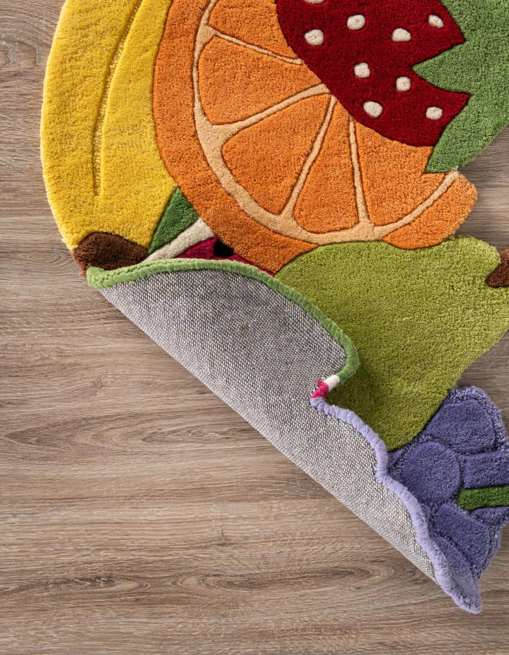 Detail image of 2' 1 x 3' 1 Happy Rugs Fruit Salad Wool