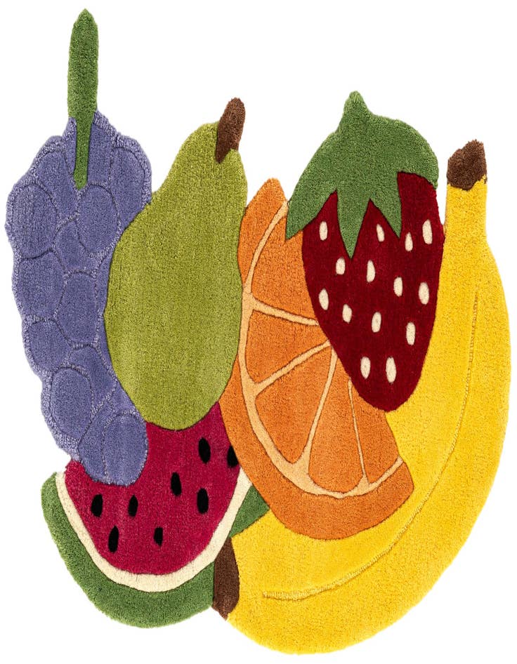 Detail image of 2' 1 x 3' 1 Happy Rugs Fruit Salad Wool