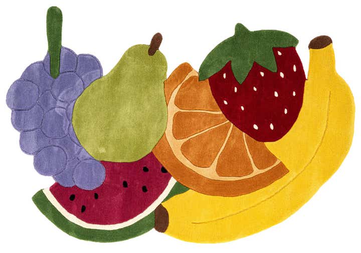 4' 1 x 6' 1 Happy Rugs Fruit Salad Wool