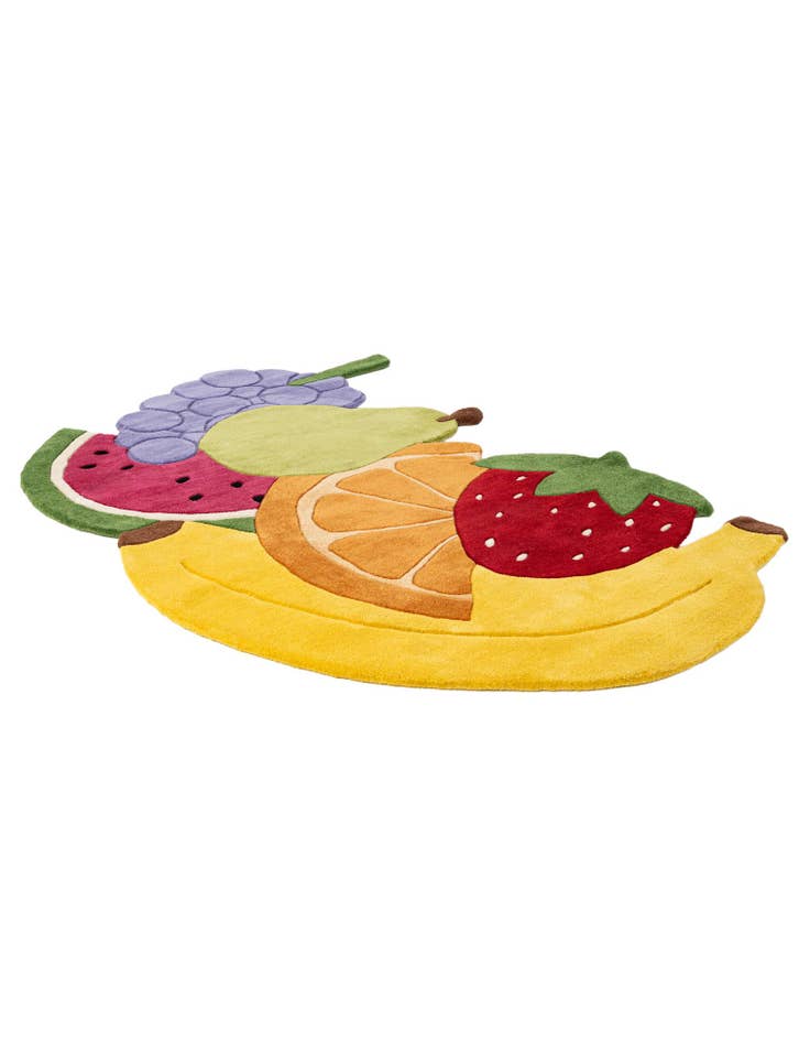 Detail image of 4' 1 x 6' 1 Happy Rugs Fruit Salad Wool
