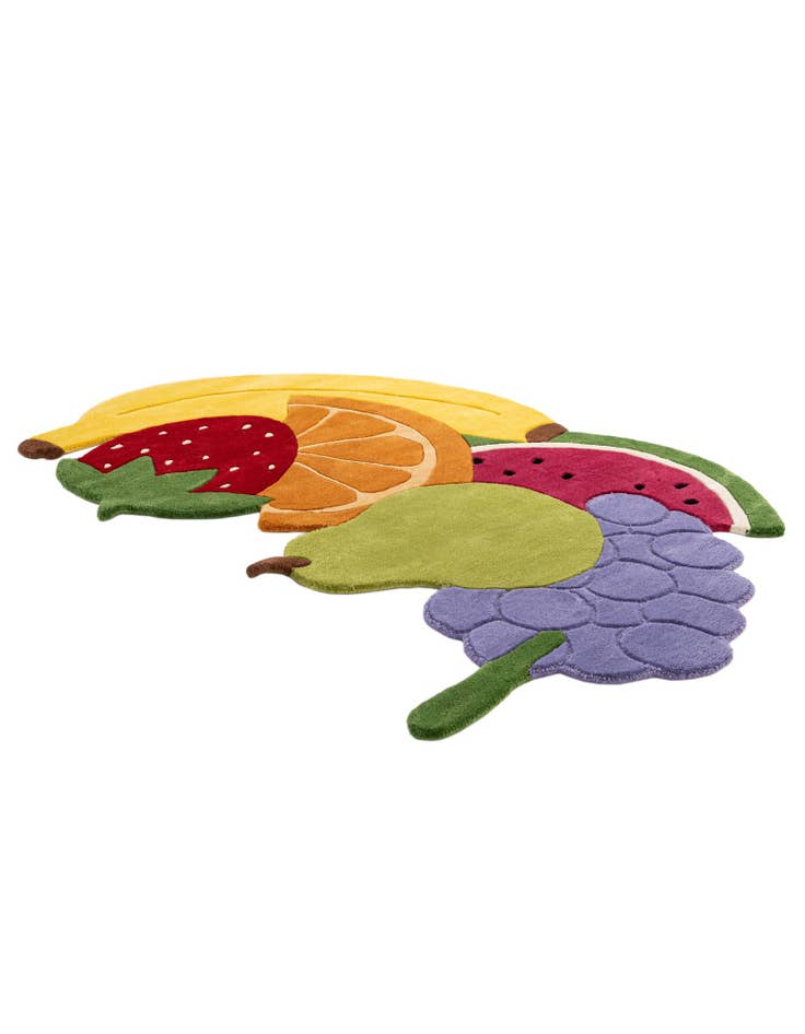Detail image of 4' 1 x 6' 1 Happy Rugs Fruit Salad Wool