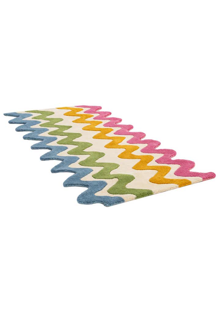 3' 1 x 5' 3 Happy Rugs Wavy Wool