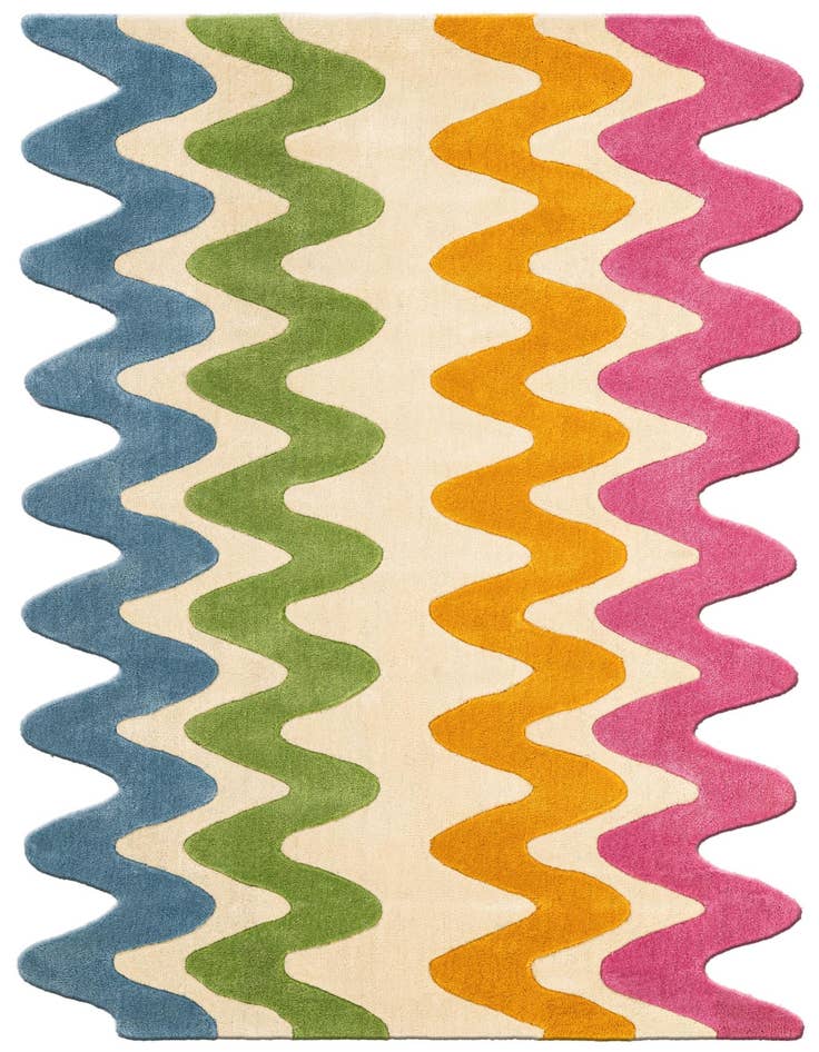 Detail image of 4' 1 x 6' 1 Happy Rugs Wavy Wool