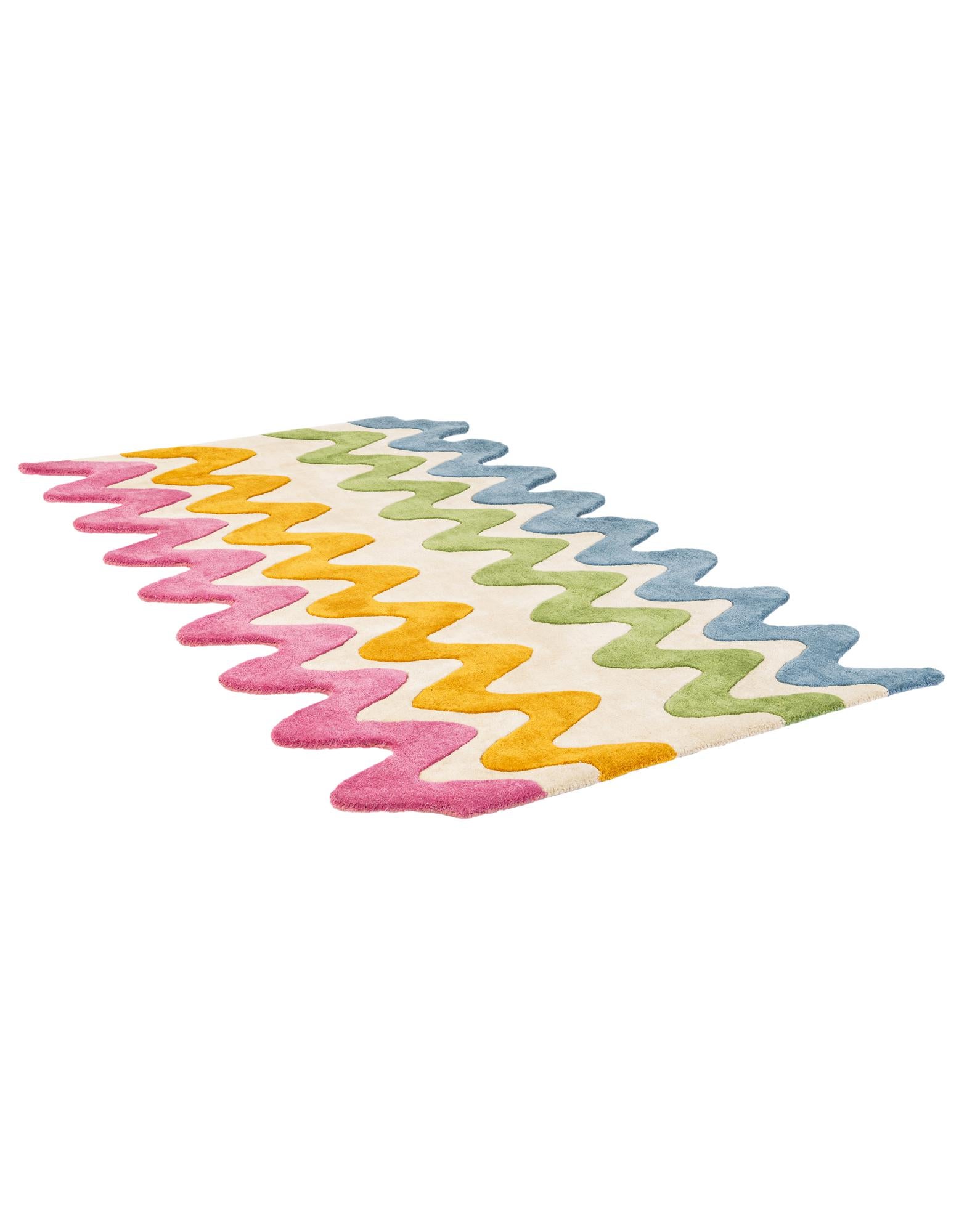 4' 1 x 6' 1 Happy Rugs Wavy Wool