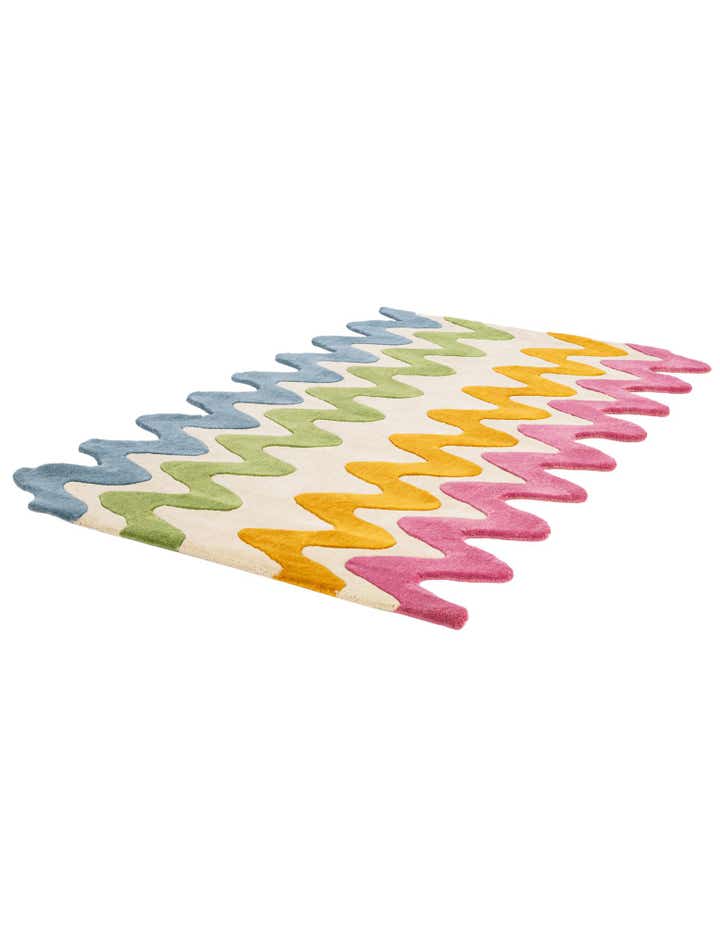 4' 1 x 6' 1 Happy Rugs Wavy Wool