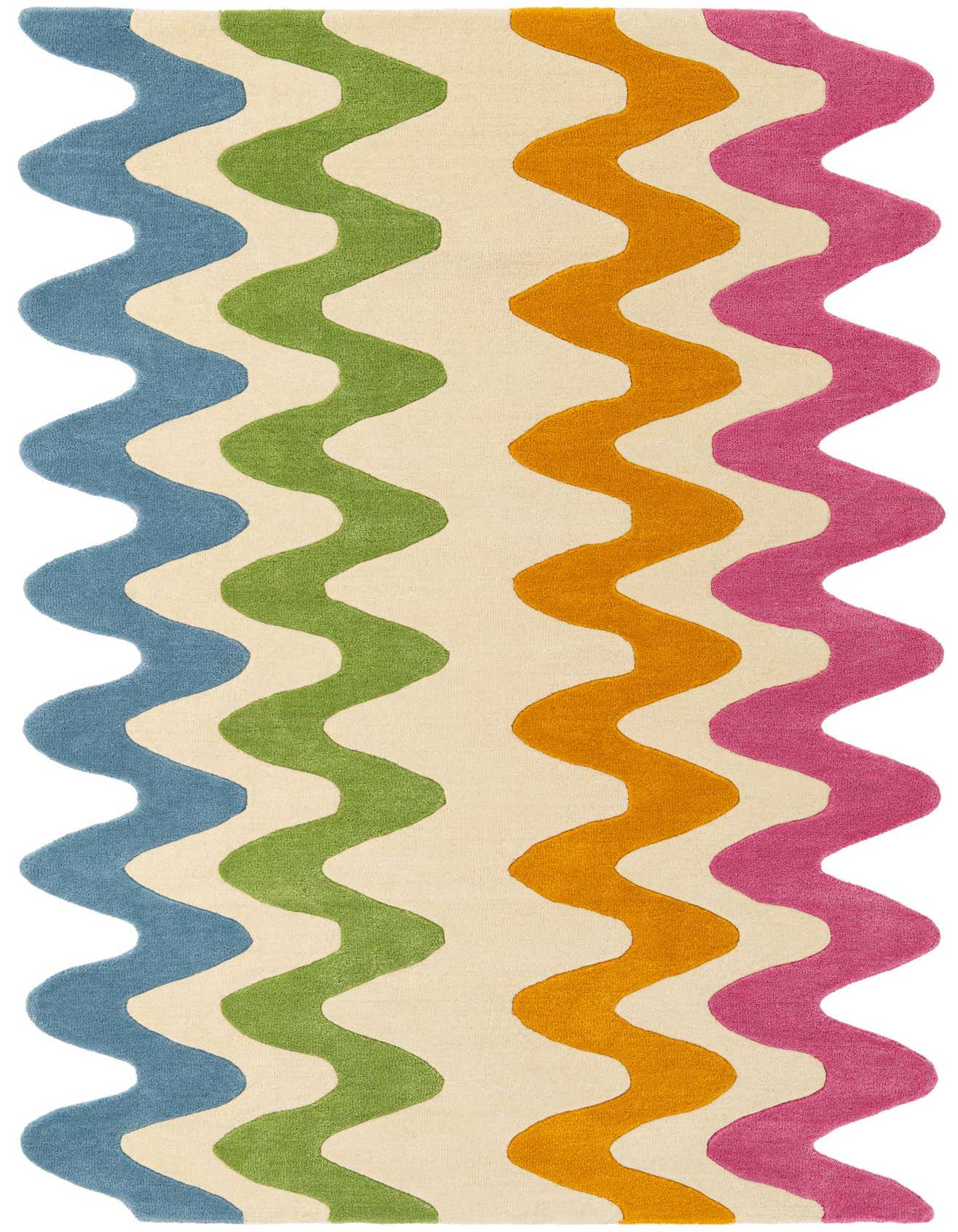 5' 1 x 8' Happy Rugs Wavy Wool