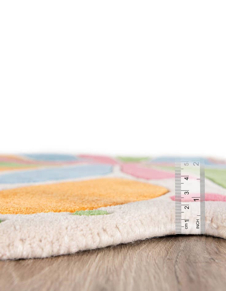 Detail image of 3' 6 x 5' 3 Happy Rugs Butterfly Wool