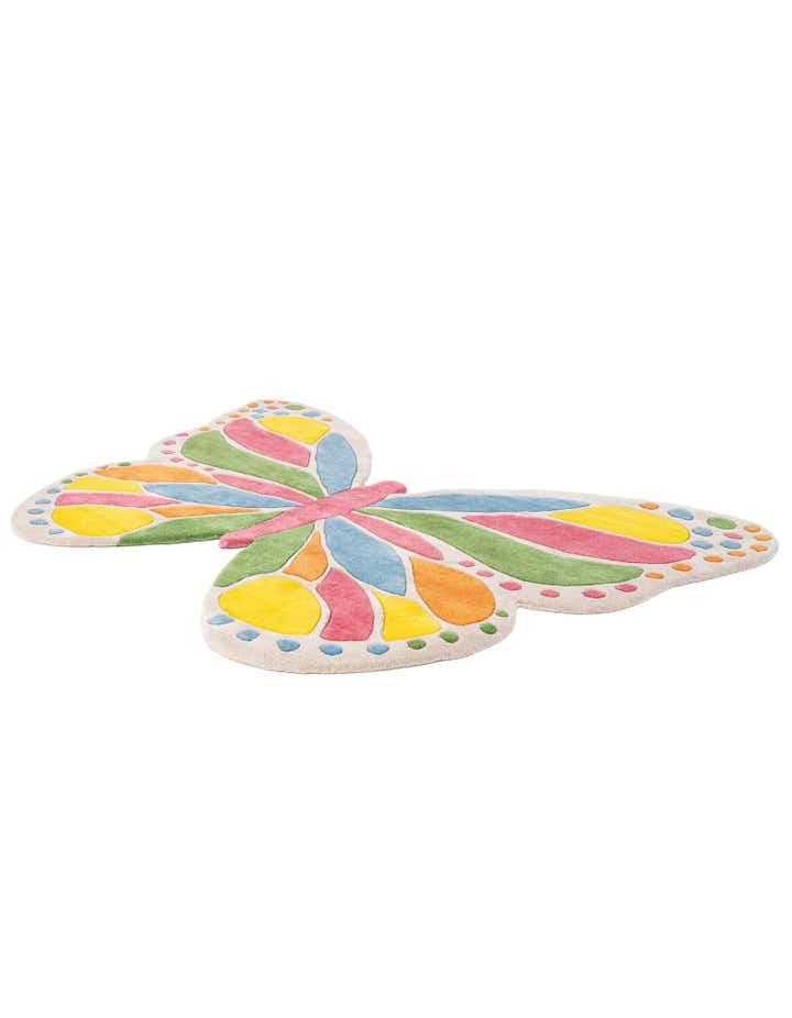 4' 1 x 6' 1 Happy Rugs Butterfly Wool