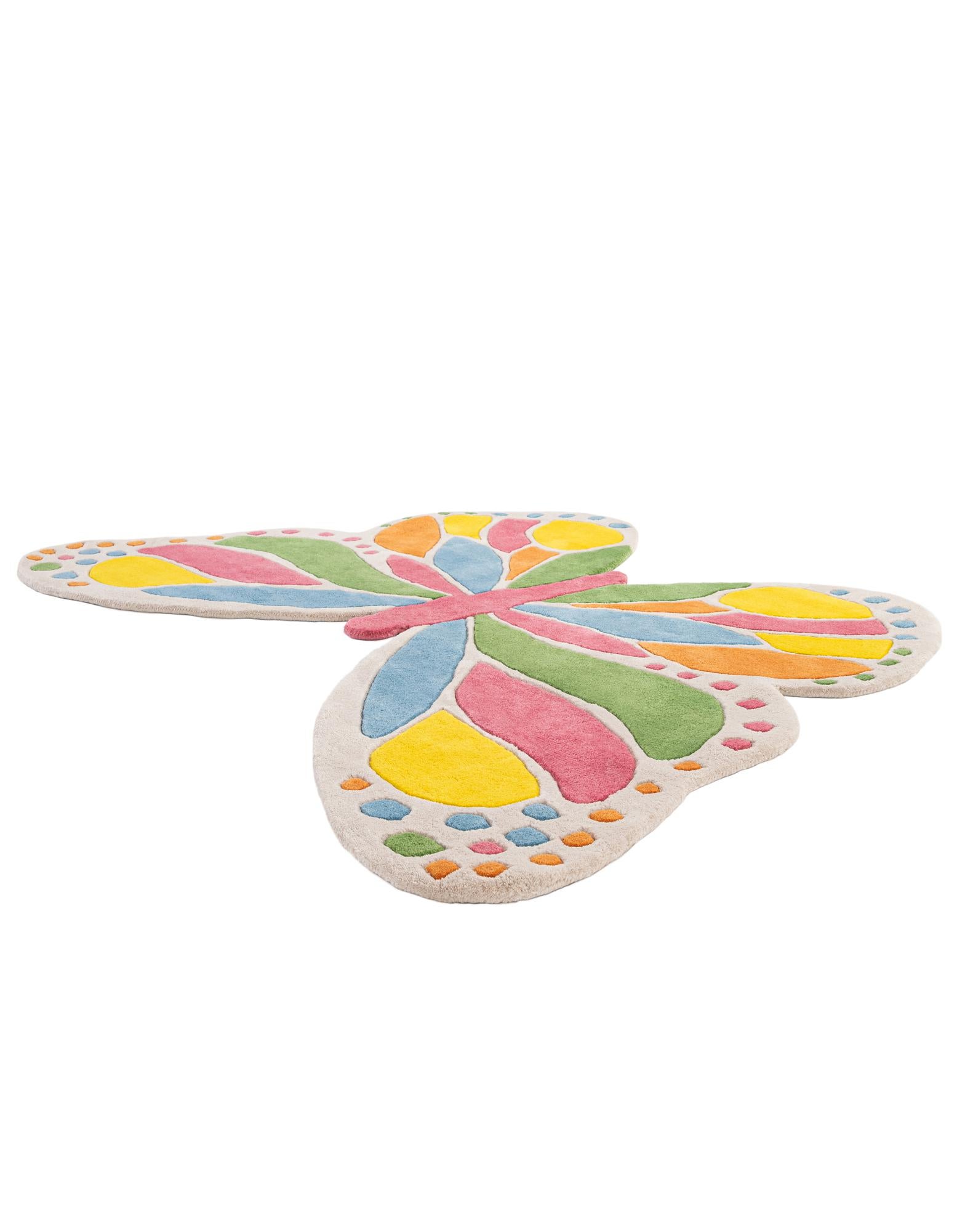 4' 1 x 6' 1 Happy Rugs Butterfly Wool