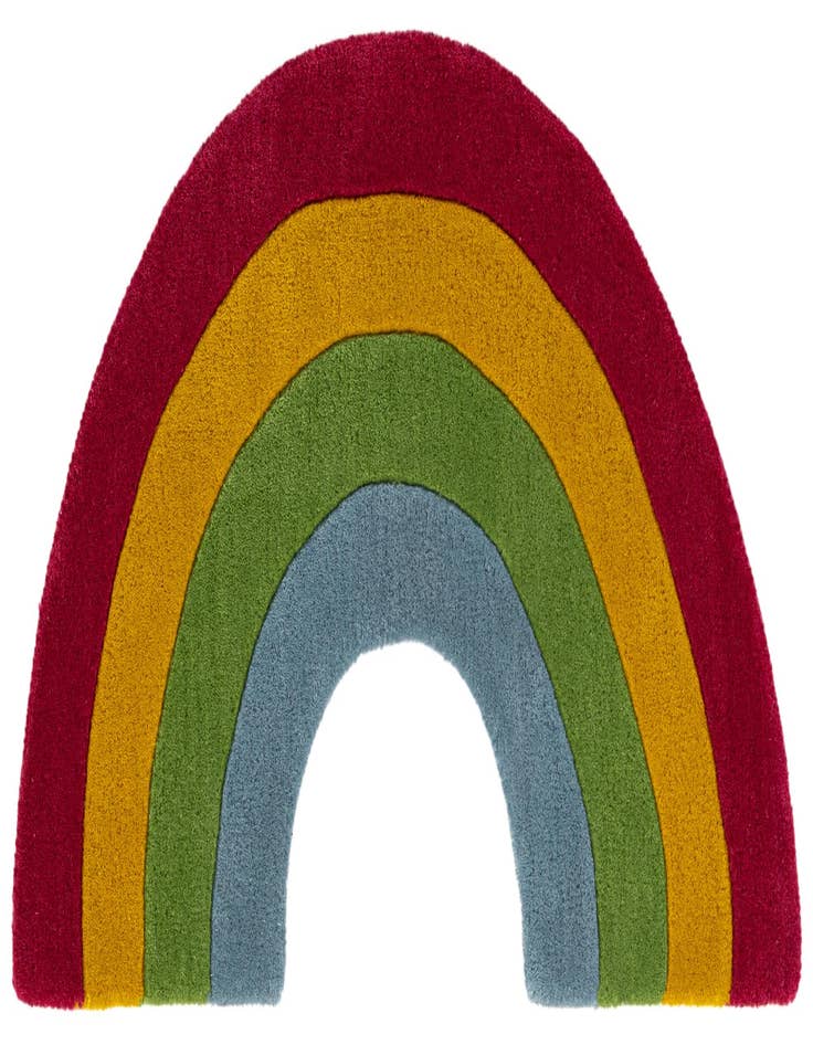 Detail image of 1' 8 x 3' Happy Rugs Rainbow Wool