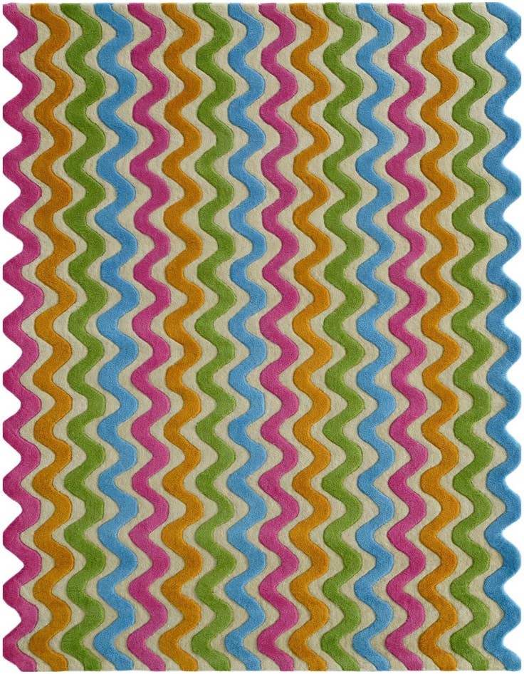 Detail image of 5' 1 x 8' Happy Rugs Wool