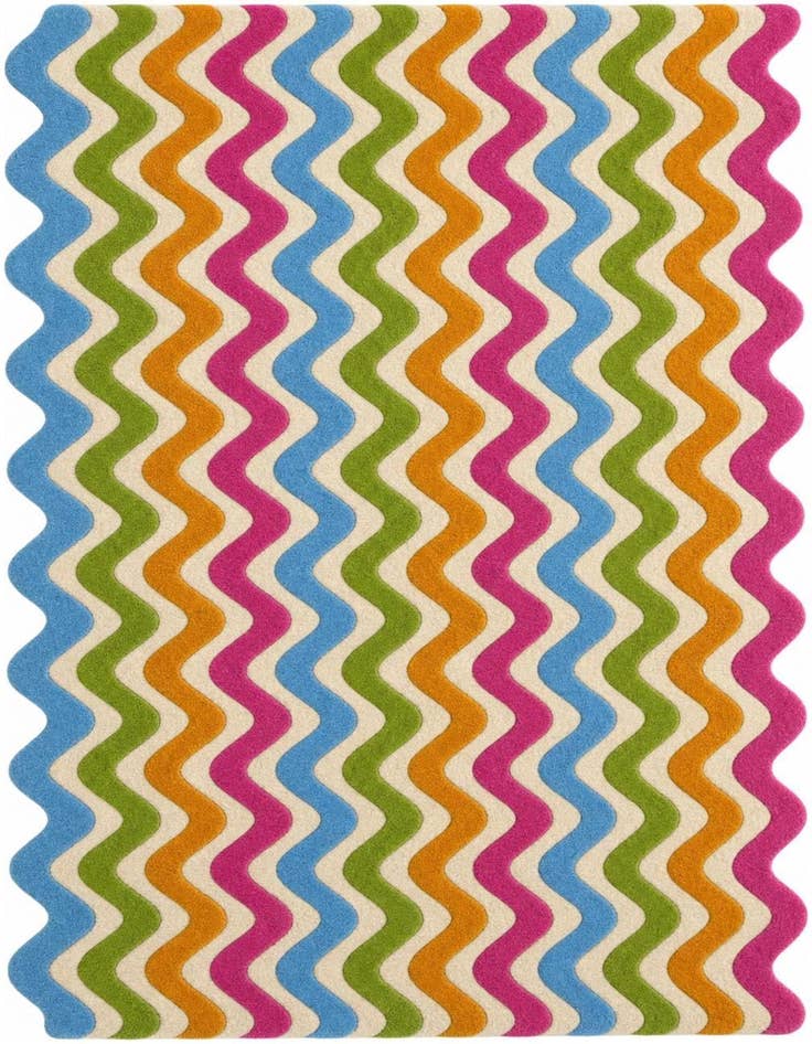 Detail image of 4' 1 x 6' 1 Happy Rugs Wool
