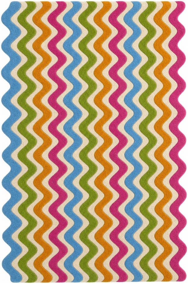 Detail image of 4' 1 x 6' 1 Happy Rugs Wool